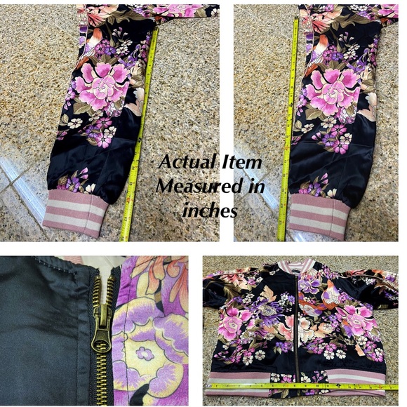 🎉Bohemian Floral Print Bomber Jacket - Picture 6 of 8